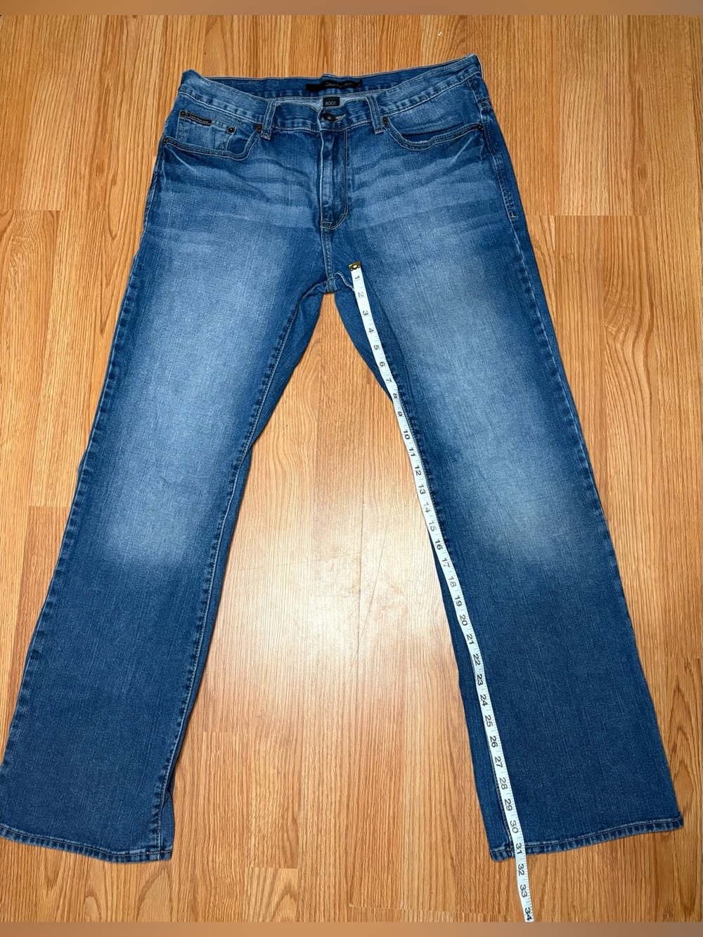 Calvin Klein womens Medium Blue Straight Jeans